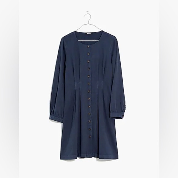 Madewell (Re)sponsible Long-Sleeve Button-Front Mini Dress - Picture 5 of 8